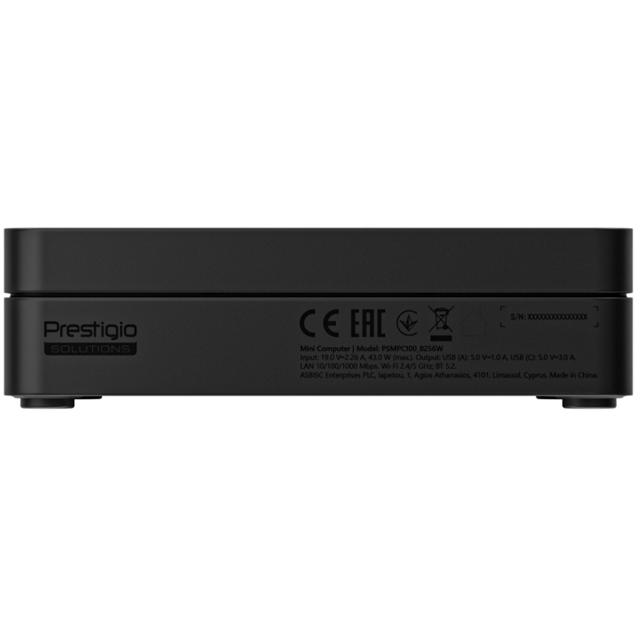 Prestigio Solutions Digital Media Player PSMPC100, Intel – Intel N100, 8GB+256GB, Windows 11 Pro Trial