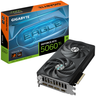 GIGABYTE Video Card NVIDIA GeForce RTX 5060 Ti EAGLE OC 16G (16GB GDDR7/128bit, PCI-E 5.0, 1x 8Pin Power connector, Recommended 