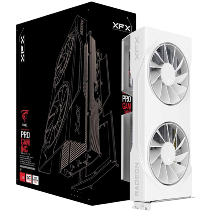 XFX Swift AMD Radeon RX 9060 XT OC White 8GB GDDR6 128-bit HDMI 2x DP