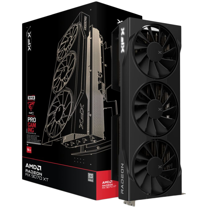 XFX Swift AMD Radeon RX 9070XT Triple Fan 16GB GDDR6 256-bit HDMI 3xDP