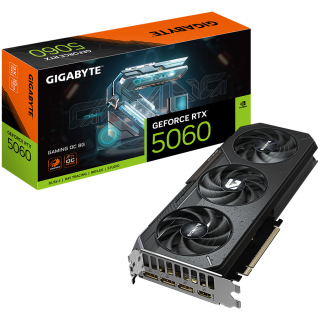 GIGABYTE Video Card NVIDIA GeForce RTX 5060 GAMING OC 8G (8GB GDDR7/128bit, PCI-E 5.0, 1x 8Pin Power connector, Recommended PSU 