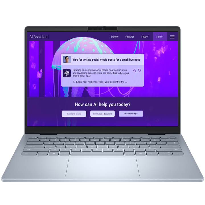 Dell 14 Plus,14" 16:10 2.5K(2560x1600)AG No-Touch 300nits,Intel Core Ultra 7 258V(8cores/4.8GHz),32GB 8533MT/s(onboard),1TB M.2 