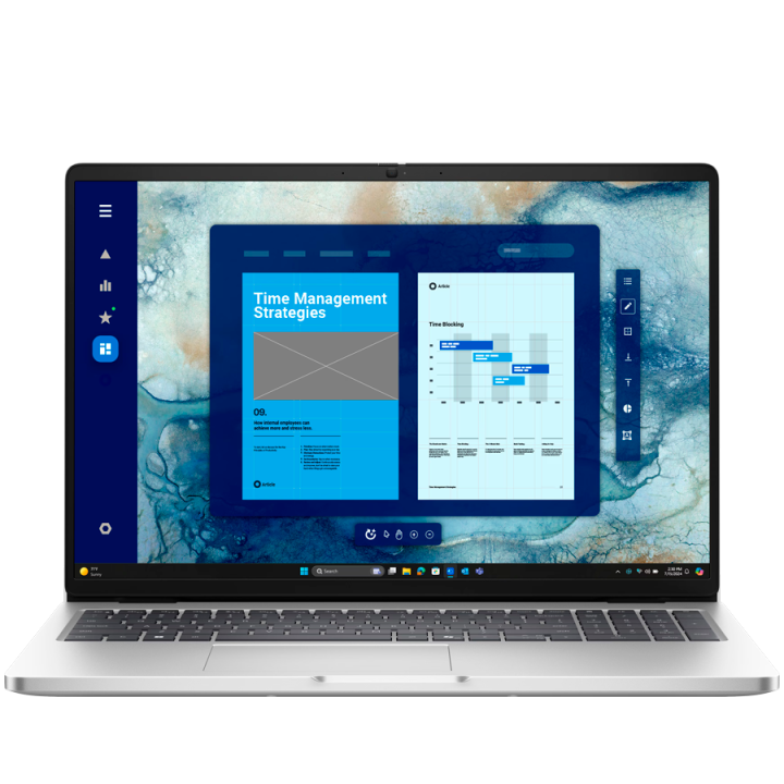 Dell Pro 16,16"FHD+(1920x1200)300nits 45% NTSC,Intel Core Ultra 7 255U(12cores/5.2GHz),16GB(1x16)5600MT/s,512GB SSD,Integrated I