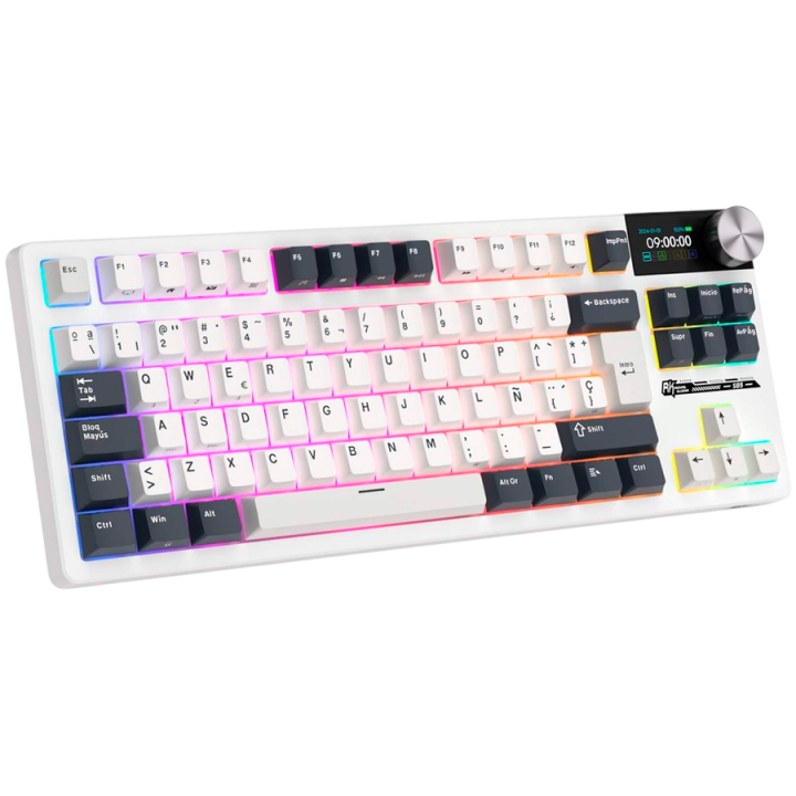 ROYAL KLUDGE RK S85 White Night Gaming Keyboard Beige switch