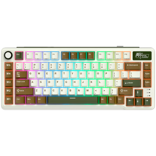 ROYAL KLUDGE RK L75 Palm Green Gaming Keyboard Cream switch