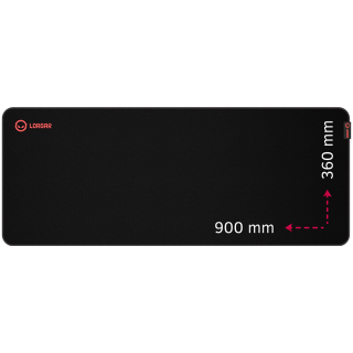 Lorgar Main 329, Gaming mouse pad, Precise control surface, Red anti-slip rubber base, size: 900mm x 360mm x 3mm, weight 0.635kg