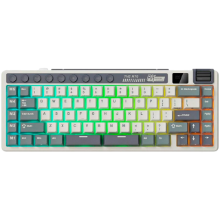 ROYAL KLUDGE RK M70 Cyan Purple Gaming Keyboard Beige switch