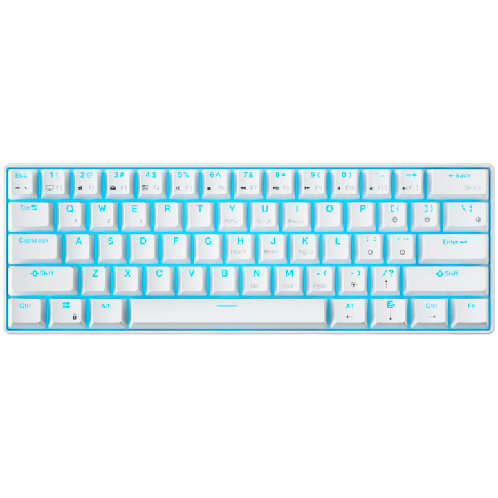 ROYAL KLUDGE RK61 White Gaming Keyboard Brown switch