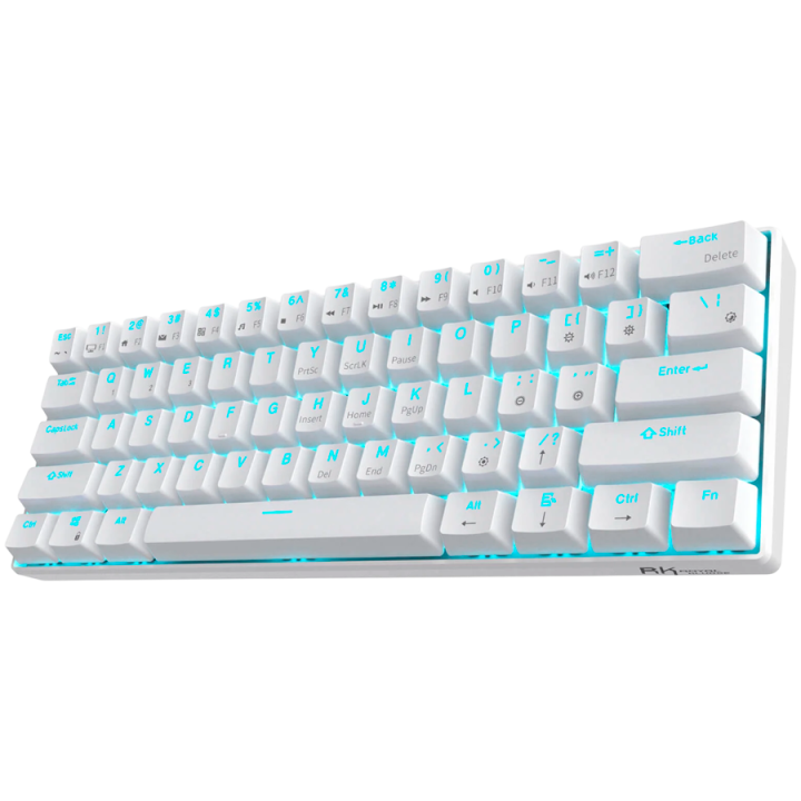 ROYAL KLUDGE RK61 White Gaming Keyboard Brown switch