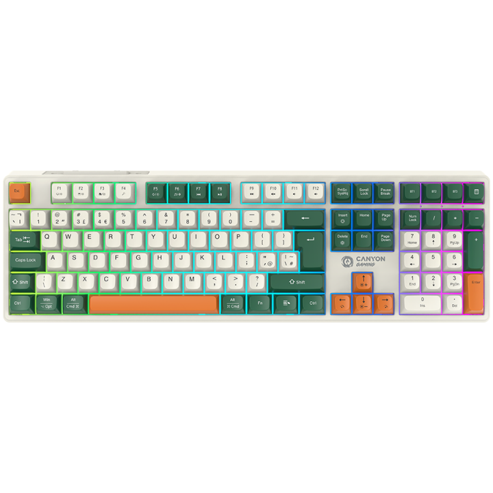 CANYON keyboard Shadder GKW-11 Mech RGB UK/US Wireless White