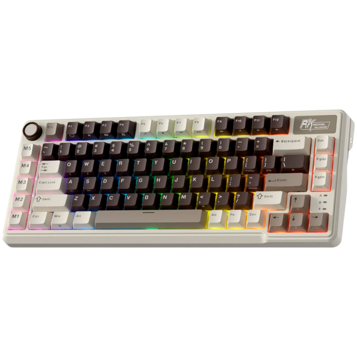 ROYAL KLUDGE RK L75 Mocha Grey Gaming Keyboard Beige switch