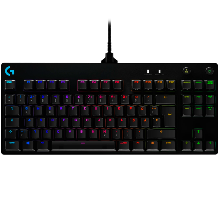 LOGITECH G PRO TKL Corded Mechanical Gaming Keyboard - BLACK - US INT'L - USB - CLICKY