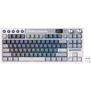 ROYAL KLUDGE RK M87 Ocean Blue Gaming Keyboard Cream switch