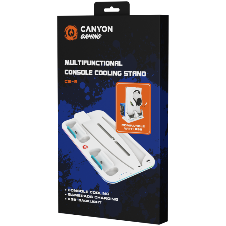 CANYON cooling stand CS-5 RGB PS5 Charge White