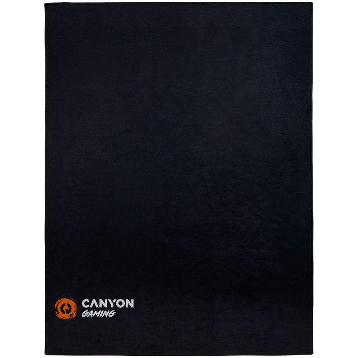 CANYON FM-01, floor mat for gaming chair Size: 100x130cm lower side:antislip basedurable polyester fabricColor: Black with canyo