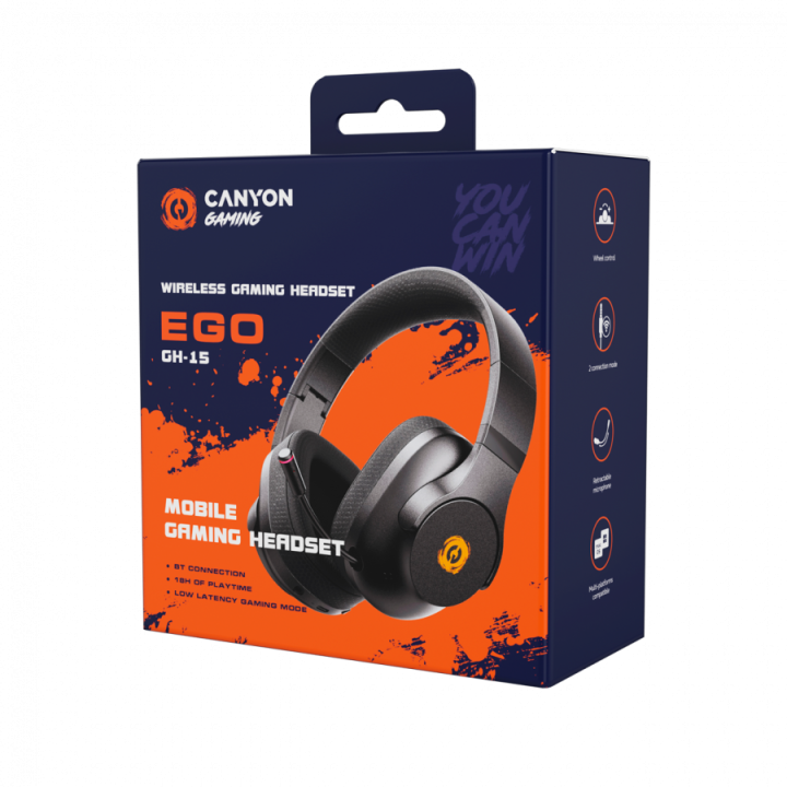 CANYON headset EGO GH-15 2in1 BT Black