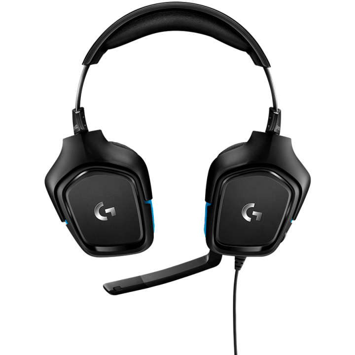LOGITECH G432 Wired Gaming Headset 7.1 - LEATHERETTE - BLACK/BLUE - USB