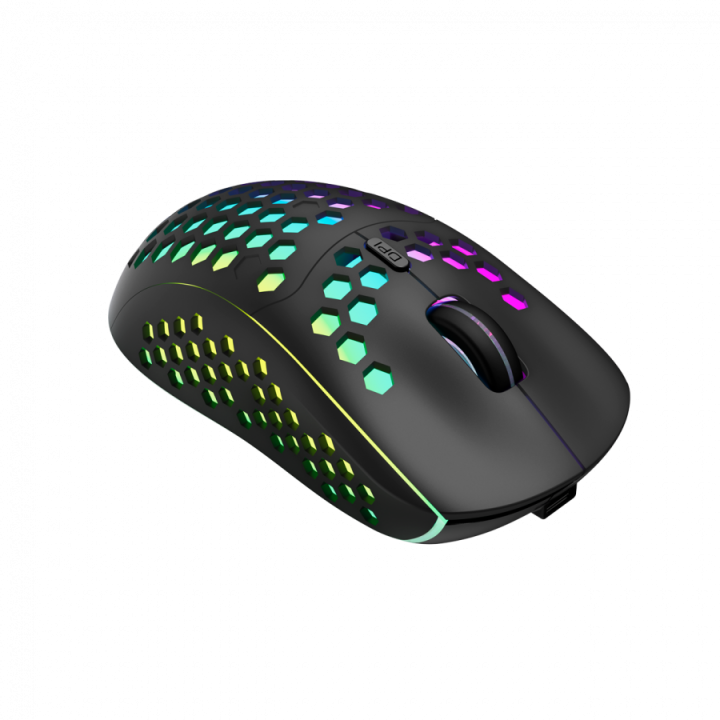Canyon 7keys Gaming 2.4G wireless mouse, KA8 sensor, DPI up to 1600, rubber coating on panel, Huano 1million switch, 45cm PVC ca