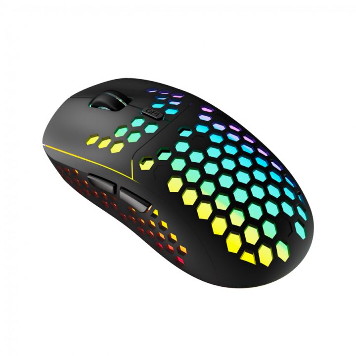 Canyon 7keys Gaming 2.4G wireless mouse, KA8 sensor, DPI up to 1600, rubber coating on panel, Huano 1million switch, 45cm PVC ca