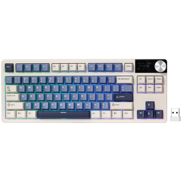 ROYAL KLUDGE RK S85 Horizon Blue Gaming Keyboard Beige switch