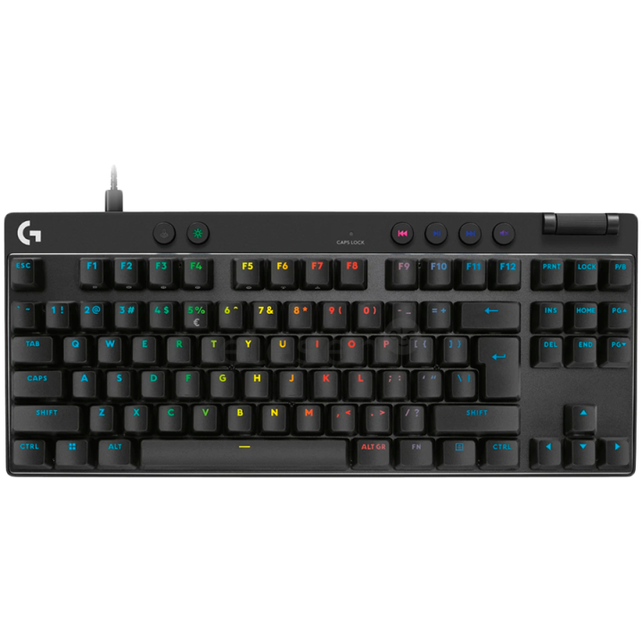 LOGITECH PRO X TKL RAPID Gaming Keyboard - BLACK - US INT'L - USB - EMEA28i-935 - LINEAR