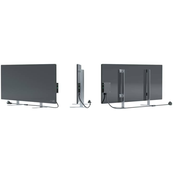 AENO Premium Eco Smart Heater, 700W, Tempered glass, Infrared+convection heating type, LED display, Plug type: Europe (E/F type)