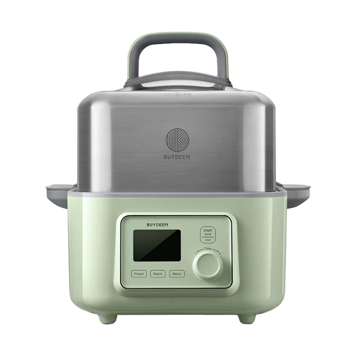 BUYDEEM Multi function Digital Food Steamer, model G564, color Cozy Greenish, EU