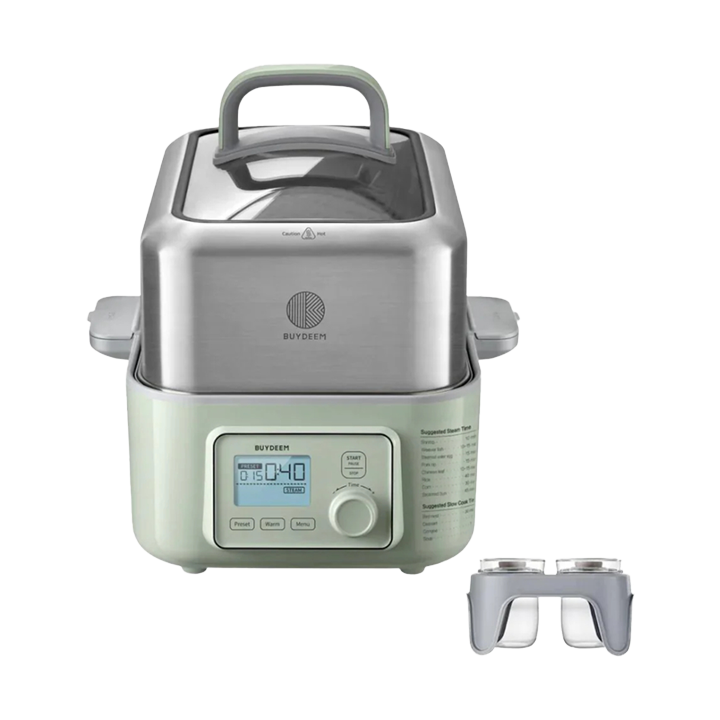 BUYDEEM Multi function Digital Food Steamer, model G564, color Cozy Greenish, EU