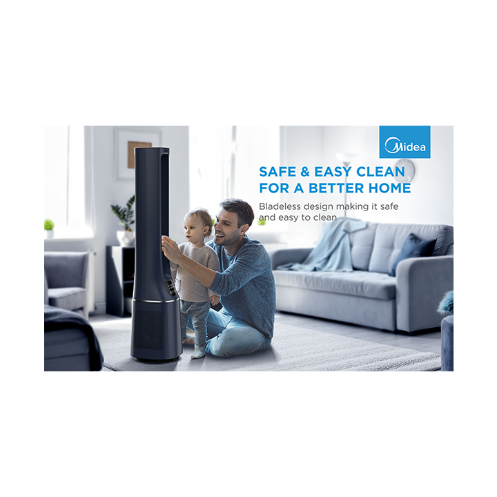 Bladeless Fan & air purifier, Smart WiFi, digital with IOT and remote, H13 HEPA filter, 10 speeds, wide oscillation, ION mode, u