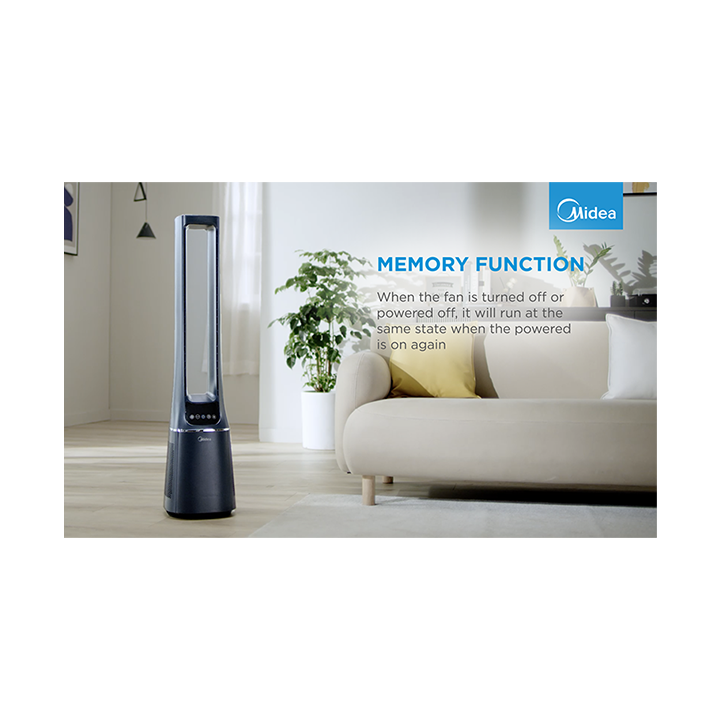 Bladeless Fan & air purifier, Smart WiFi, digital with IOT and remote, H13 HEPA filter, 10 speeds, wide oscillation, ION mode, u