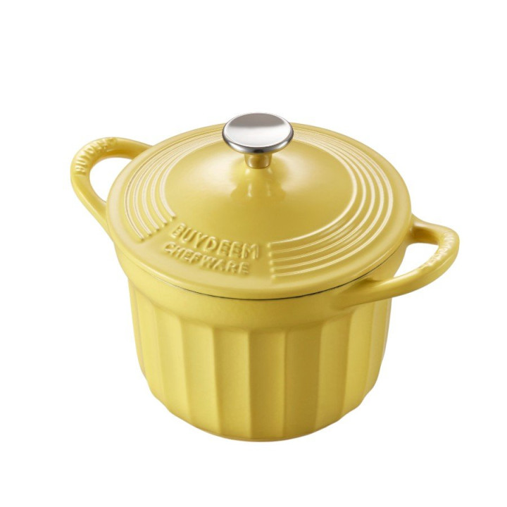 BUYDEEM Enameled Cast Iron Dutch Oven, model CP541, color Mellow Yellow
