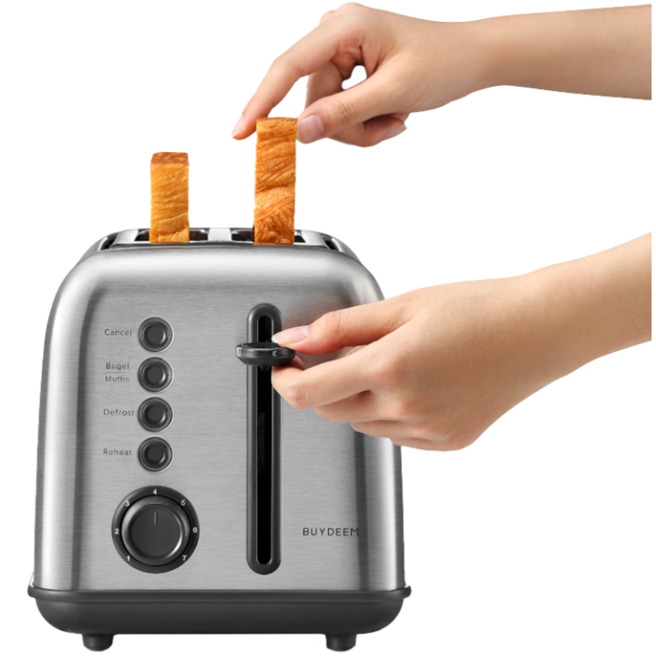 BUYDEEM 2 Slice Toaster, model DT620E, color Stainless Steel, EU