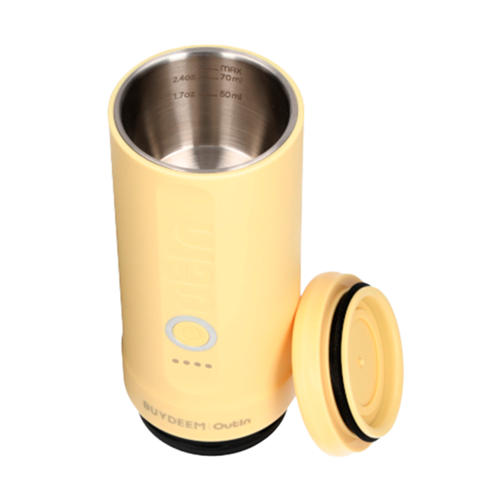 BUYDEEM Nano Espresso Machine, model OTEM-01, color Mellow Yellow