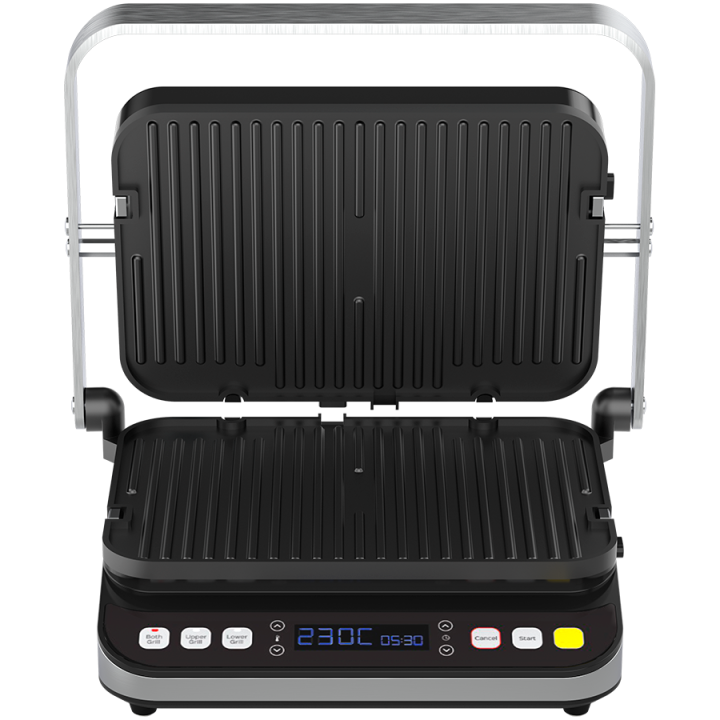 AENO ''Electric Grill EG1: 2000W, 3 heating modes - Upper Grill, Lower Grill, Both Grills Defrost, Max opening angle -180°, Temp