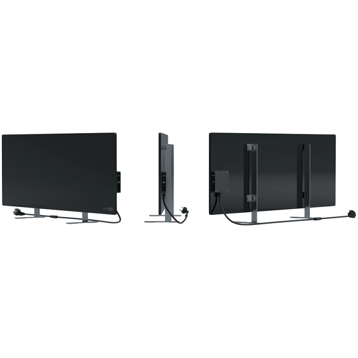 AENO Premium Eco Smart Heater, 700W, Tempered glass, Infrared+convection heating type, Led display Plug type: Europe (E/F type),