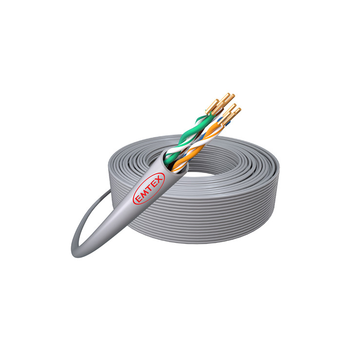 CABLU UTP CAT5E CUPRU 24AWG 305M EMTEX