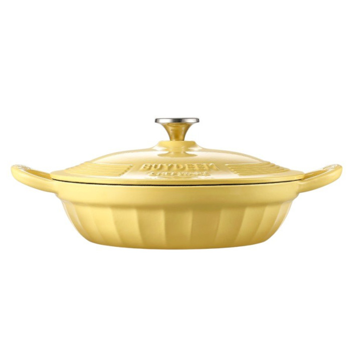 BUYDEEM Enameled Cast Iron Dutch Oven, model CP581, color Mellow Yellow