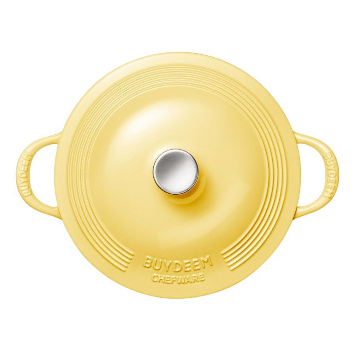 BUYDEEM Enameled Cast Iron Dutch Oven, model CP581, color Mellow Yellow