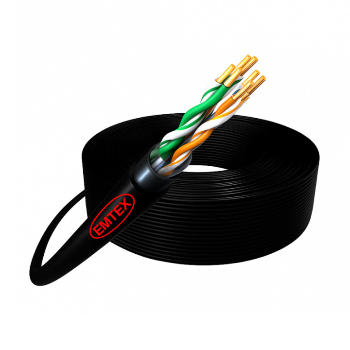 CABLU FTP CAT5E CUPRU 24AWG 305M EMTEX