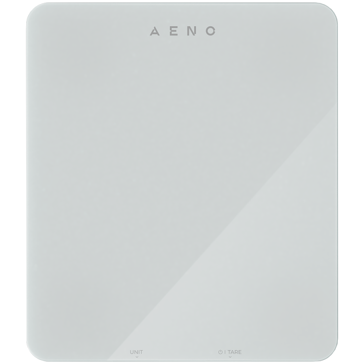 AENO Kitchen Scale KS1S Smart, Max load - 8 kg, Bluetooth, 10,000+ products & meals, 25 indicators analysis, Coffee mode, 6 unit