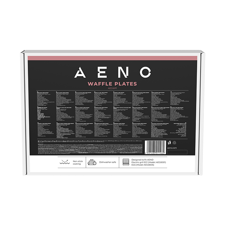 AENO Electric grill AEG0001/AEG0005 Waffle plate, Non-stick coating, size: 290*234mm, 2 pcs in set