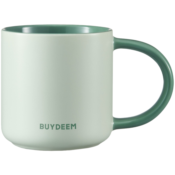 BUYDEEM Ceramic Mug 300 ml, model CD1018, color Cozy Greenish