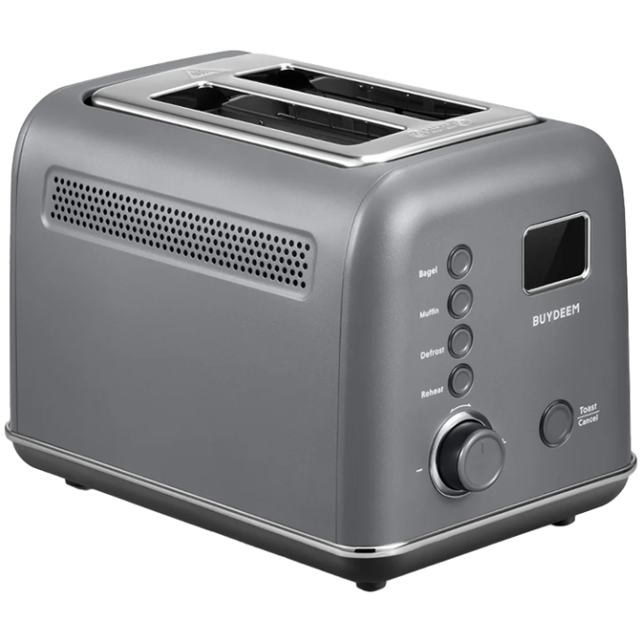 BUYDEEM 2 Slice Automatic Metal Toaster, model DT730E, color Ink Grey, EU