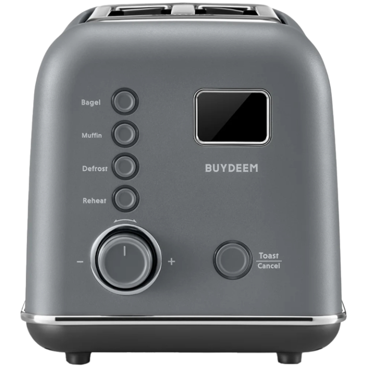 BUYDEEM 2 Slice Automatic Metal Toaster, model DT730E, color Ink Grey, EU
