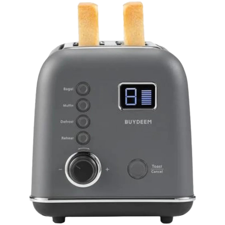 BUYDEEM 2 Slice Automatic Metal Toaster, model DT730E, color Ink Grey, EU