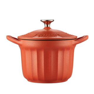 BUYDEEM Enameled Cast Iron Dutch Oven, model CP541, color Koi Red