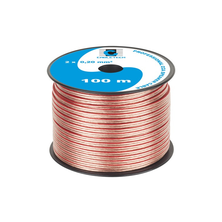 CABLU DIFUZOR CCA 2X0.20MM TRANSPARENT 100M
