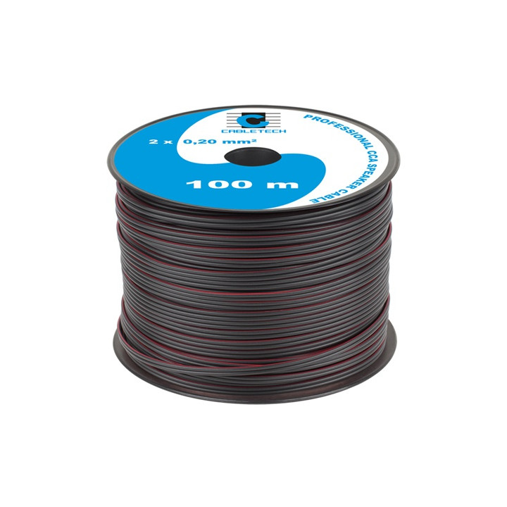 CABLU DIFUZOR CCA 2X0.20MM NEGRU 100M