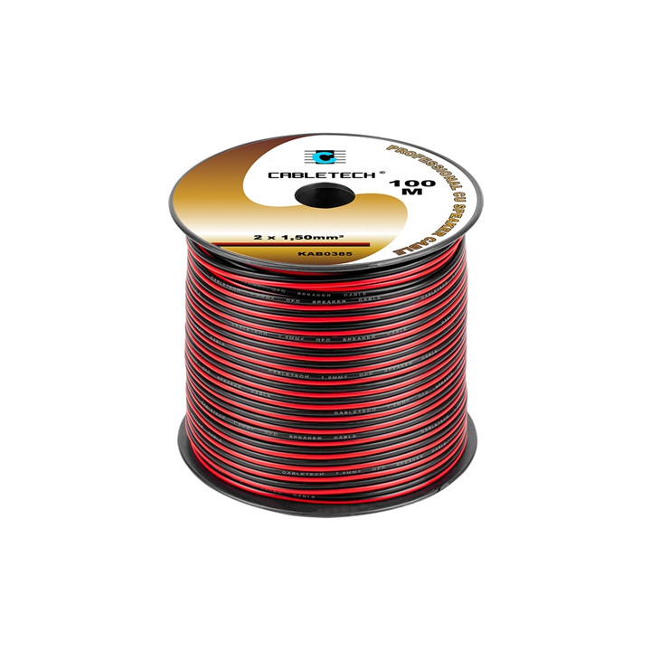 CABLU DIFUZOR CUPRU 2X1.50MM ROSU/NEGRU 100M