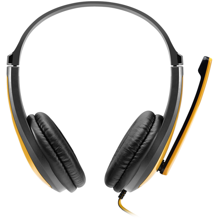 CANYON PC headset HSC-1 PC Mic Flat 2m Black Yellow